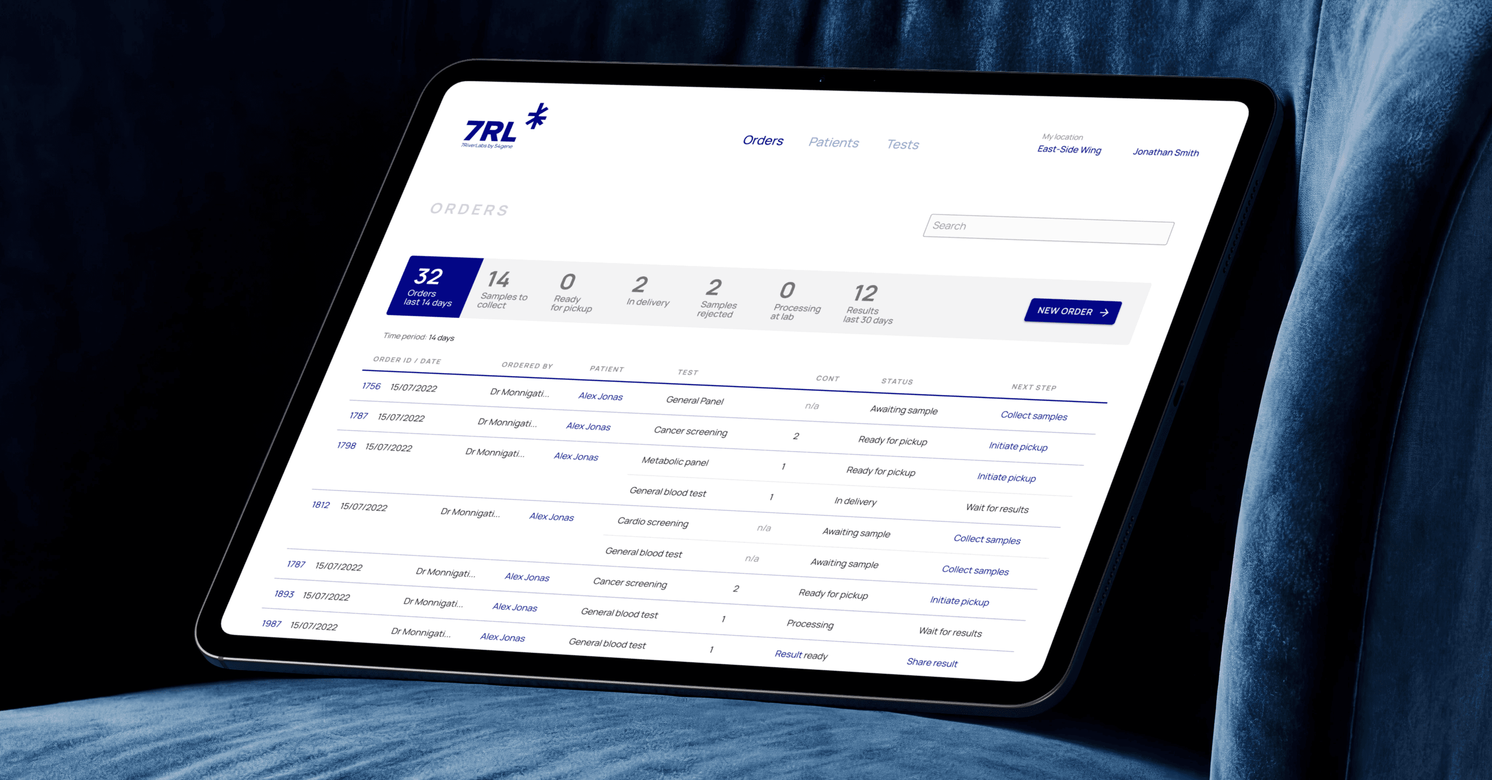 54Gene — End-to-end provider workflow for ordering and tracking diagnostic tests at 7 River Labs, 54gene's sister diagnostics company serving Africa.
